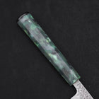 Petty AUS-10 Tsuchime Damascus Ocean Green Handle 135mm-[Musashi]-[Japanese-Kitchen-Knives]