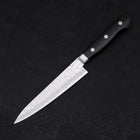 Petty AUS-10 Tsuchime Damascus Western Black Handle 135mm-[Musashi]-[Japanese-Kitchen-Knives]