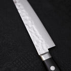Petty AUS-10 Tsuchime Damascus Western Black Handle 135mm-[Musashi]-[Japanese-Kitchen-Knives]