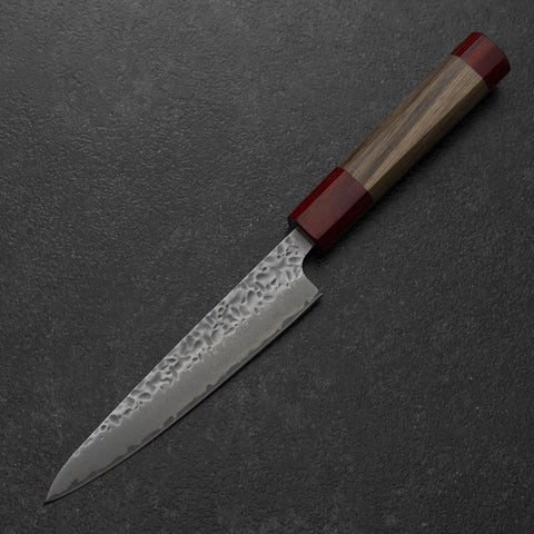 Petty AUS-10 Tsuchime Walnut Handle 135mm (5.3”)-[Musashi]-[Japanese-Kitchen-Knives]