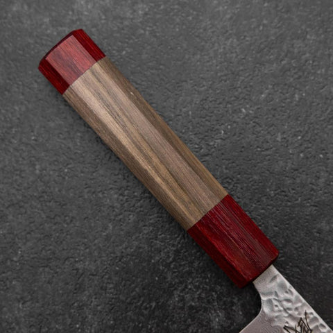 Petty AUS-10 Tsuchime Walnut Handle 135mm (5.3”)-[Musashi]-[Japanese-Kitchen-Knives]