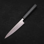 Petty AUS-10 Wave Nickel Damascus Dark Blue Urushi Handle 135mm-[Musashi]-[Japanese-Kitchen-Knives]