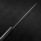 Petty AUS-10 Wave Nickel Damascus Dark Blue Urushi Handle 135mm-[Musashi]-[Japanese-Kitchen-Knives]