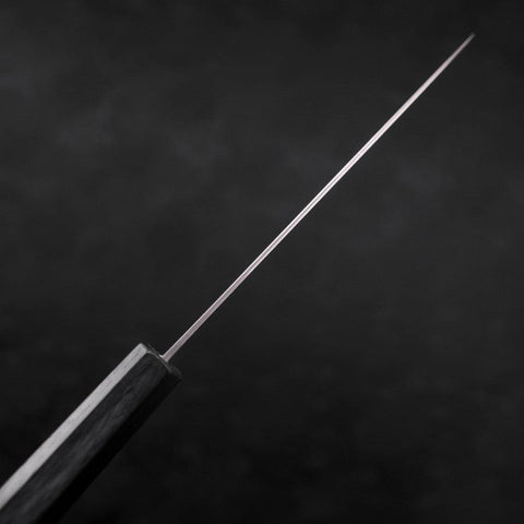 Petty AUS-10 Wave Nickel Damascus Dark Blue Urushi Handle 135mm-[Musashi]-[Japanese-Kitchen-Knives]
