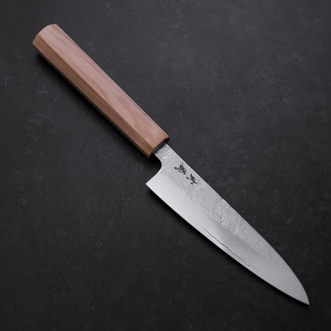 Petty AUS-8 Nashiji Olive Handle 120mm-[Musashi]-[Japanese-Kitchen-Knives]