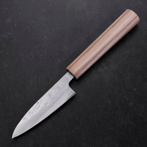 Petty AUS-8 Nashiji Olive Handle 90mm-[Musashi]-[Japanese-Kitchen-Knives]