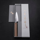Petty AUS-8 Nashiji Olive Handle 90mm-[Musashi]-[Japanese-Kitchen-Knives]