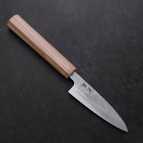 Petty AUS-8 Nashiji Olive Handle 90mm-[Musashi]-[Japanese-Kitchen-Knives]