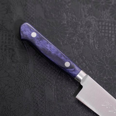Petty AUS-8 Polished Western-Blue Handle 130mm-[Musashi]-[Japanese-Kitchen-Knives]