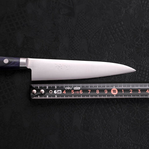 Petty AUS-8 Polished Western-Blue Handle 130mm-[Musashi]-[Japanese-Kitchen-Knives]