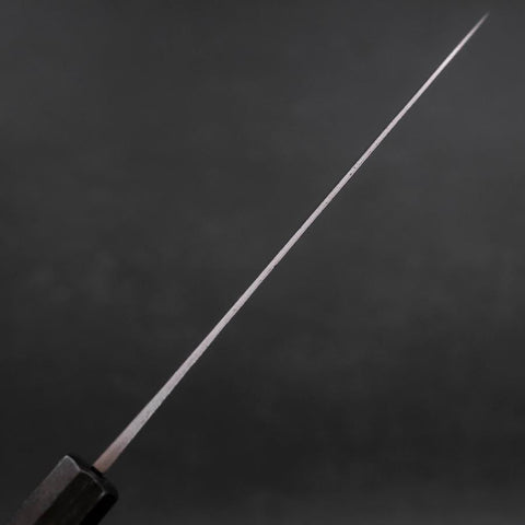 Petty Blue Steel #1 Stainless Clad Kurouchi Black Purple Urushi Handle 150mm (5.9”)-[Musashi]-[Japanese-Kitchen-Knives]
