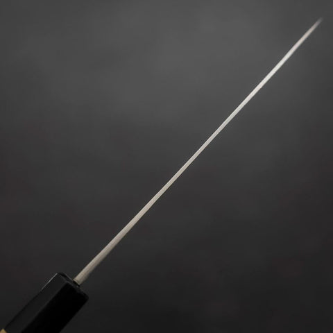 Petty Blue Steel #1 Stainless Clad Kurouchi Buffalo Magnolia Handle 150mm (5.9”)-[Musashi]-[Japanese-Kitchen-Knives]
