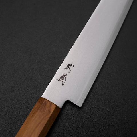 Petty Blue Steel #2 Polished Olive Handle 150mm-[Musashi]-[Japanese-Kitchen-Knives]
