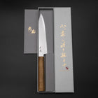 Petty Blue Steel #2 Polished Olive Handle 150mm-[Musashi]-[Japanese-Kitchen-Knives]