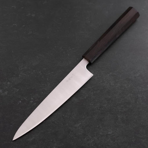 Petty Blue Super Polished Ebony Handle 150mm-[Musashi]-[Japanese-Kitchen-Knives]