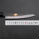 Petty Blue Steel #1 Kurouchi Chokin Auspicious Cloud-Sun Buffalo Ebony Handle 150mm-[Musashi]-[Japanese-Kitchen-Knives]