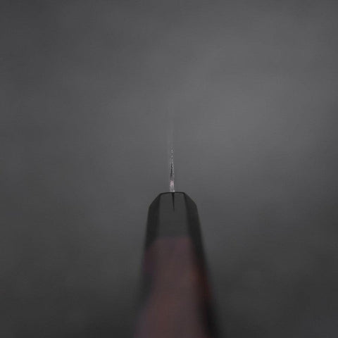 Petty Blue Steel #1 Kurouchi Chokin Sakura Buffalo Ebony Handle 150mm-[Musashi]-[Japanese-Kitchen-Knives]