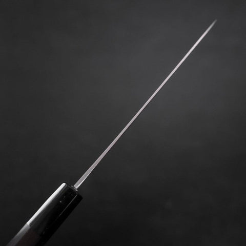 Petty Blue Steel #1 Kurouchi Chokin Sakura Buffalo Ebony Handle 150mm-[Musashi]-[Japanese-Kitchen-Knives]