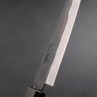 Petty Blue Steel #1 Stainless Clad Kurouchi Black Dark Blue Urushi Handle 150mm-[Musashi]-[Japanese-Kitchen-Knives]