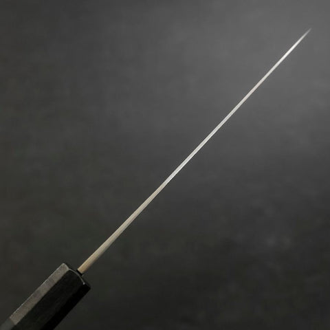 Petty Blue Steel #1 Stainless Clad Kurouchi Black Dark Blue Urushi Handle 150mm-[Musashi]-[Japanese-Kitchen-Knives]