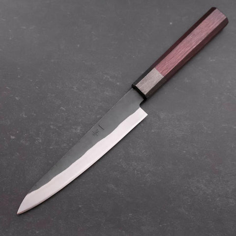Petty Blue Steel #1 Stainless Clad Kurouchi Black Purple Urushi Handle 150mm (5.9”)