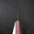 Petty Blue Steel #1 Stainless Clad Kurouchi Purple Urushi Handle 150mm-[Musashi]-[Japanese-Kitchen-Knives]