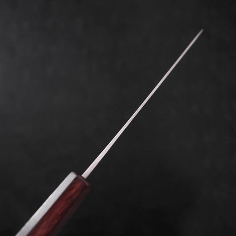Petty Blue Steel #1 Stainless Clad Kurouchi Purple Urushi Handle 150mm-[Musashi]-[Japanese-Kitchen-Knives]