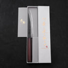Petty Blue Steel #1 Stainless Clad Kurouchi Purple Urushi Handle 150mm-[Musashi]-[Japanese-Kitchen-Knives]