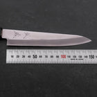 Petty Blue Steel #1 Stainless Clad Polished Buffalo Magnolia Handle 150mm-[Musashi]-[Japanese-Kitchen-Knives]