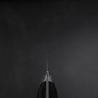 Petty Blue Steel #2 Kurouchi Dark Blue Urushi Handle 150mm-[Musashi]-[Japanese-Kitchen-Knives]