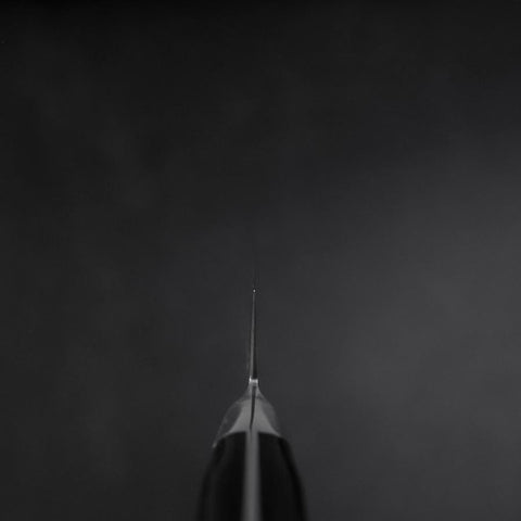 Petty Blue Steel #2 Kurouchi Dark Blue Urushi Handle 150mm-[Musashi]-[Japanese-Kitchen-Knives]