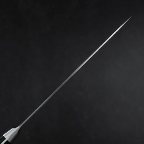 Petty Blue Steel #2 Kurouchi Dark Blue Urushi Handle 150mm-[Musashi]-[Japanese-Kitchen-Knives]