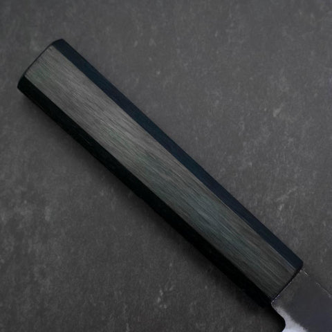 Petty Blue Steel #2 Kurouchi Dark Blue Urushi Handle 150mm-[Musashi]-[Japanese-Kitchen-Knives]