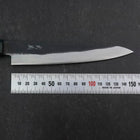 Petty Blue Steel #2 Kurouchi Dark Blue Urushi Handle 150mm-[Musashi]-[Japanese-Kitchen-Knives]