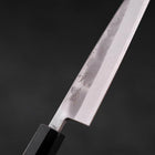 Petty Blue Steel #2 Nashiji Stainless Clad Buffalo Teak Handle 135mm-[Musashi]-[Japanese-Kitchen-Knives]