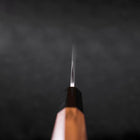 Petty Blue Steel #2 Nashiji Stainless Clad Buffalo Teak Handle 135mm-[Musashi]-[Japanese-Kitchen-Knives]