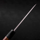 Petty Blue Steel #2 Nashiji Stainless Clad Buffalo Teak Handle 135mm-[Musashi]-[Japanese-Kitchen-Knives]