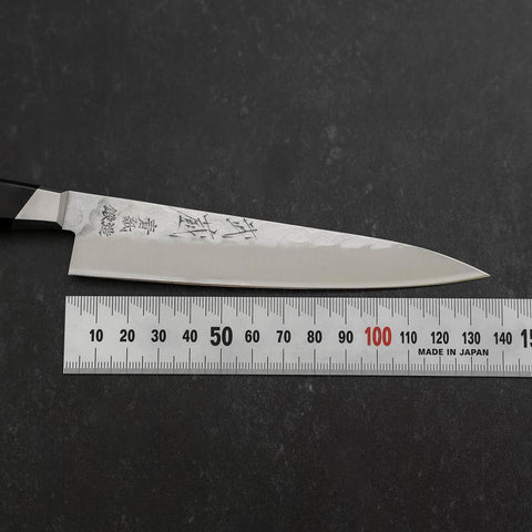 Petty Blue Steel #2 Tsuchime Stainless Clad Western Handle 135mm-[Musashi]-[Japanese-Kitchen-Knives]