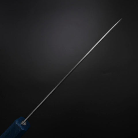 Petty Chromax Polished Blue Urushi Handle 150mm-[Musashi]-[Japanese-Kitchen-Knives]