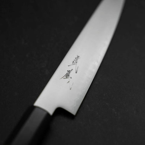 Petty Chromax Polished Buffalo Ebony Handle 150mm-[Musashi]-[Japanese-Kitchen-Knives]