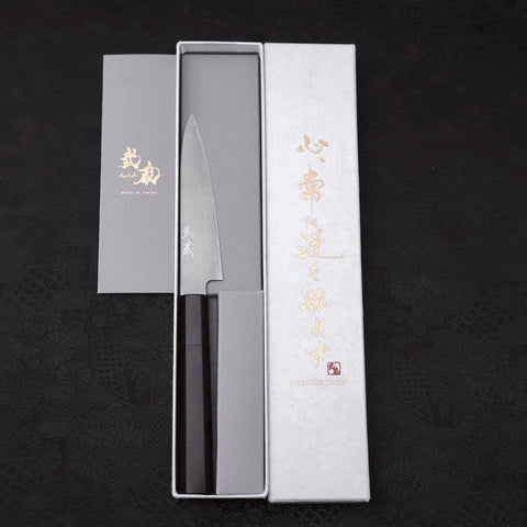 Petty HAP-40 Polished Buffalo Ebony Handle 120mm-[Musashi]-[Japanese-Kitchen-Knives]