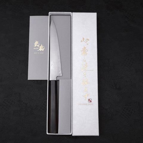 Petty HAP-40 Polished Buffalo Ebony Handle 150mm (5.9”)-[Musashi]-[Japanese-Kitchen-Knives]