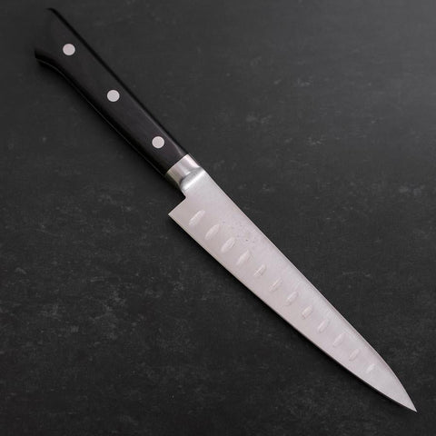 Petty Molybdenum Polished Dimples Western Black Handle 150mm-[Musashi]-[Japanese-Kitchen-Knives]