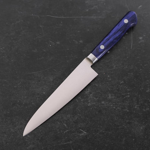 Petty Molybdenum Polished Western Blue Handle 120mm-[Musashi]-[Japanese-Kitchen-Knives]