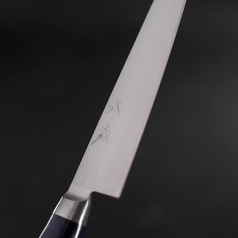 Petty Molybdenum Polished Western Blue Handle 120mm-[Musashi]-[Japanese-Kitchen-Knives]