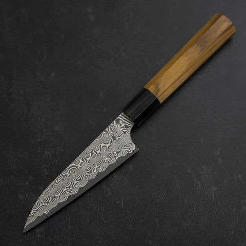 Petty SG-2 Damascus Buffalo Teak Handle 120mm-[Musashi]-[Japanese-Kitchen-Knives]