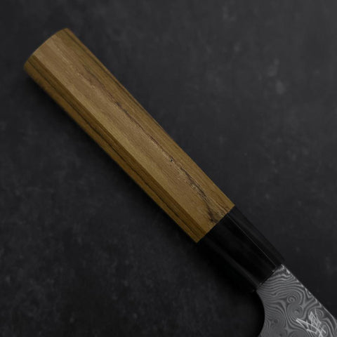 Petty SG-2 Damascus Buffalo Teak Handle 120mm-[Musashi]-[Japanese-Kitchen-Knives]