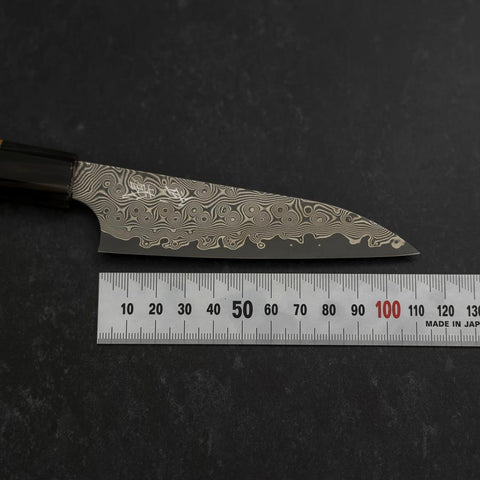 Petty SG-2 Damascus Buffalo Teak Handle 120mm-[Musashi]-[Japanese-Kitchen-Knives]