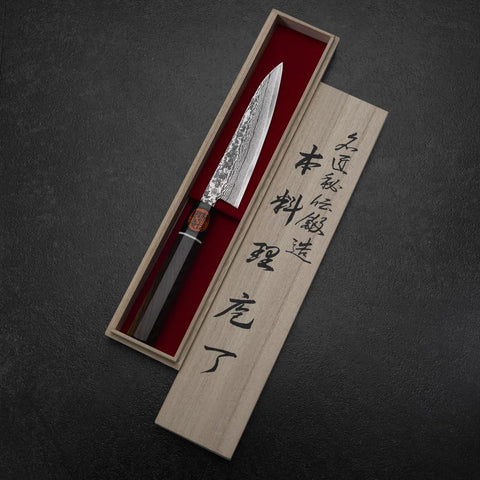 Petty SG-2 Damascus Ebony Handle 135mm-[Musashi]-[Japanese-Kitchen-Knives]