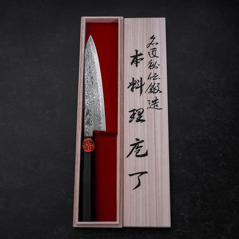 Petty SG-2 Damascus Ebony Handle 150mm (5.9”)-[Musashi]-[Japanese-Kitchen-Knives]